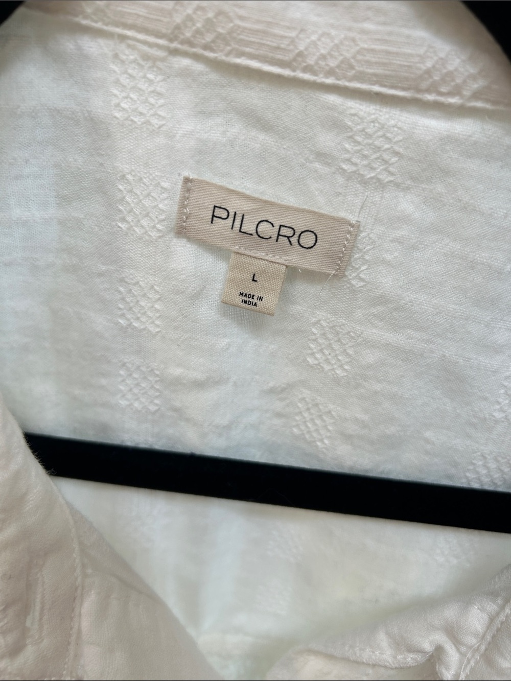 Pilcro White Button-Front Lace-Yoke Peasant Blouse - Picture 3 of 4